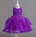 Royal Plum Ruffle Gown