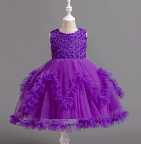 Royal Plum Ruffle Gown