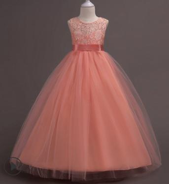 Coral Sunset Tulle Gown