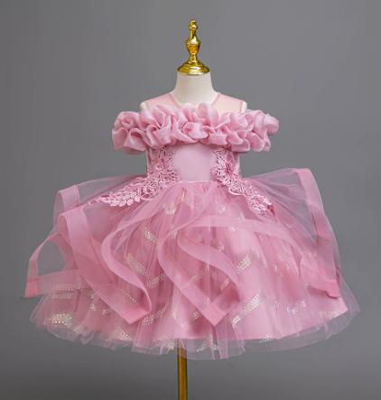Pink Flutter Bow Dress