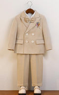 Champagne Gentlemen Suit Set-6pcs Set
