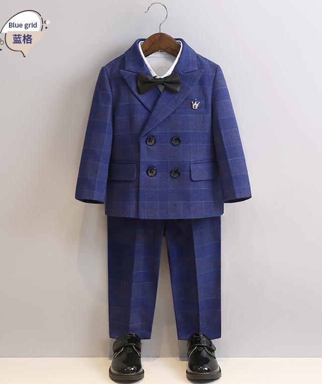 Midnight Blue Gentlemen Suit Set-6pcs Set