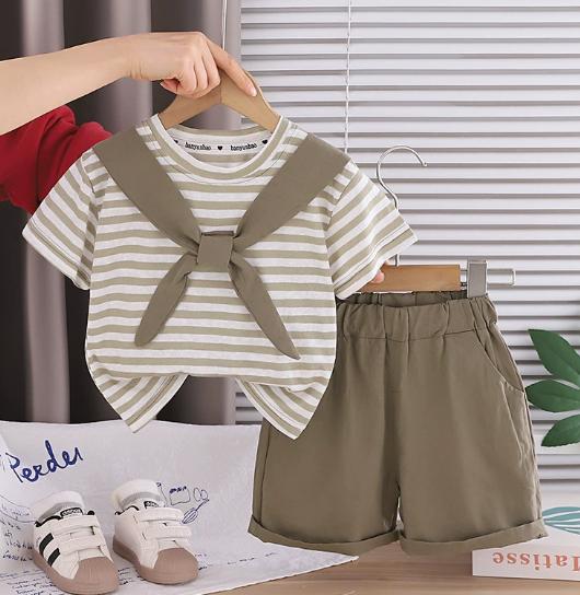 Olive Sailor Stripe Set