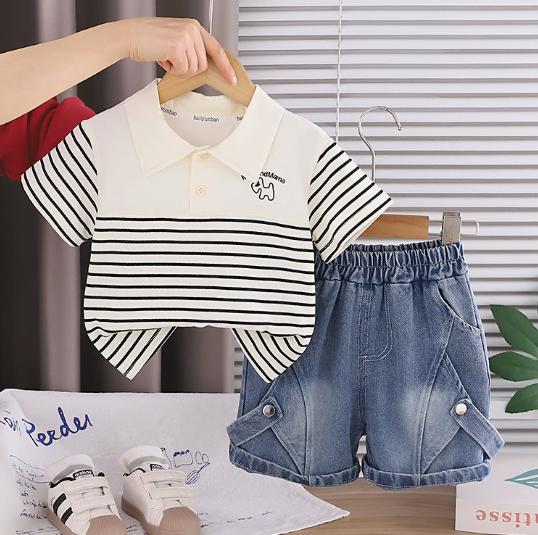 Classic Stripe Denim Set