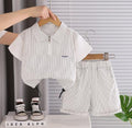 Pinstripe Zip Set