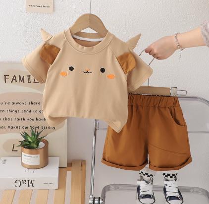Cream Smiley Short Set
