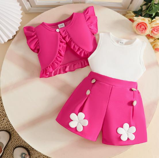 Fuchsia Daisy Short Set