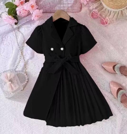 Midnight Grace Belted Dress