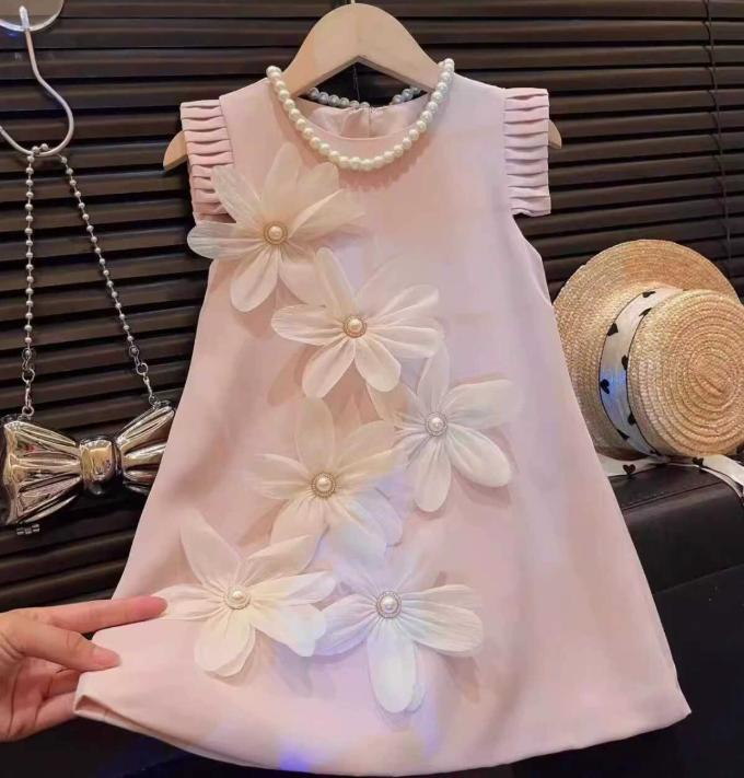 Pink Pearl Petal Shift Dress