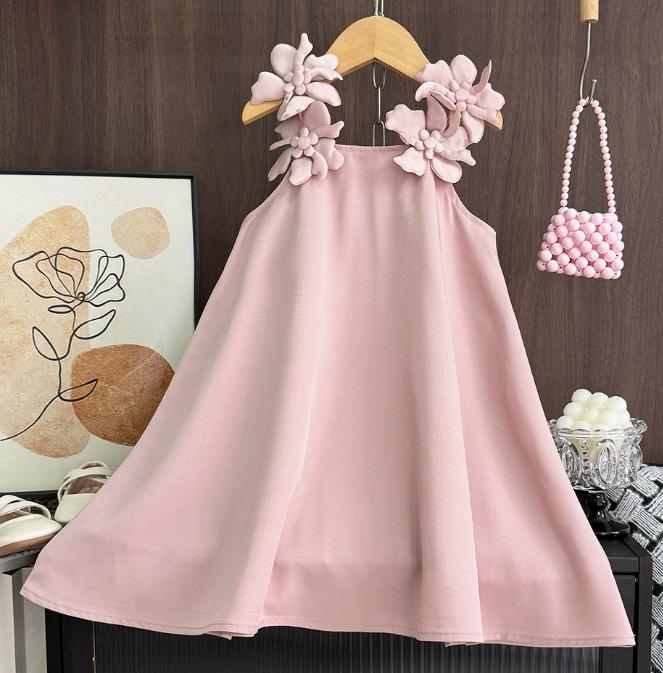 Blush Flower Swing Dress
