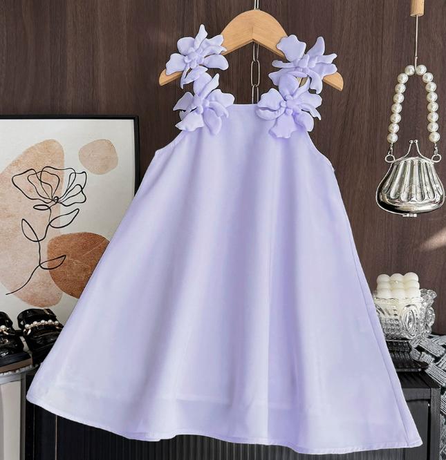 Lilac Flower Swing Dress