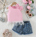 Pink Pearl Denim Set