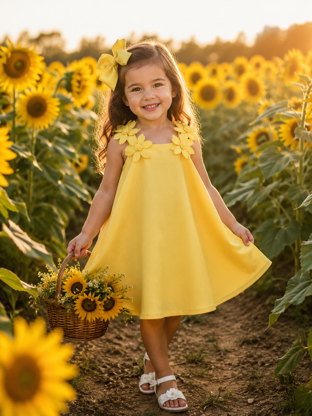Sunny Flower Swing Dress