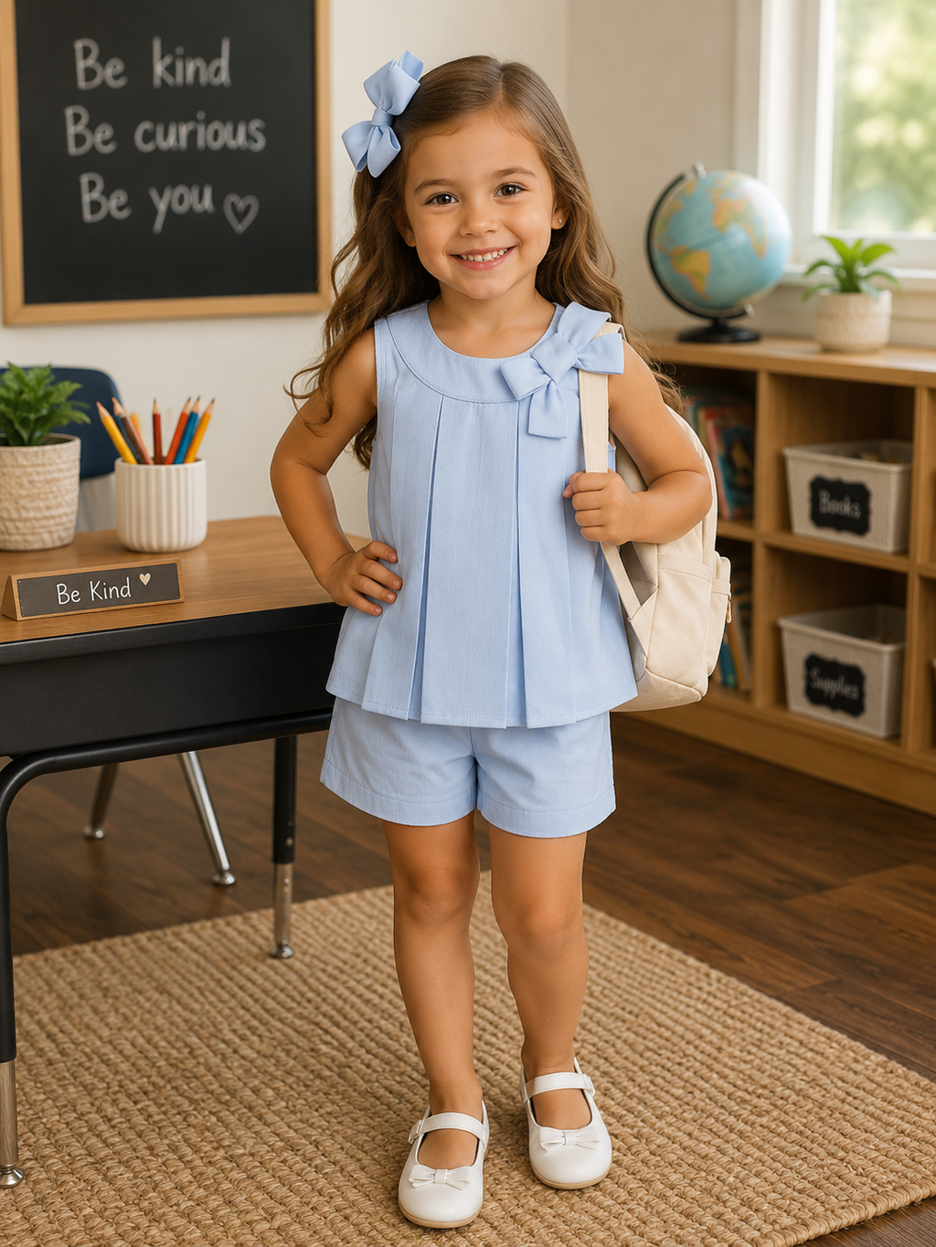 Sky Pleat Boutique Set