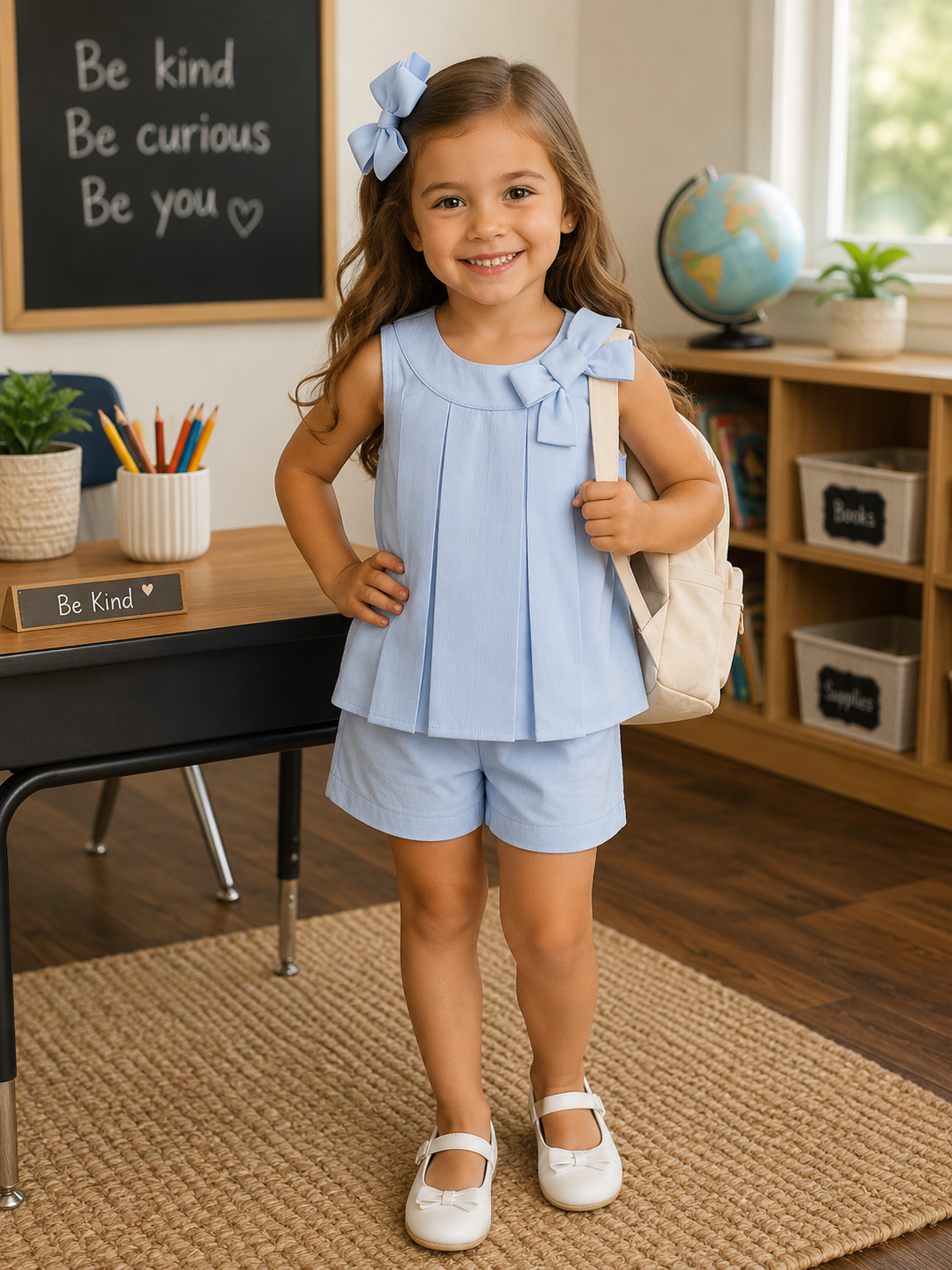 Sky Pleat Boutique Set