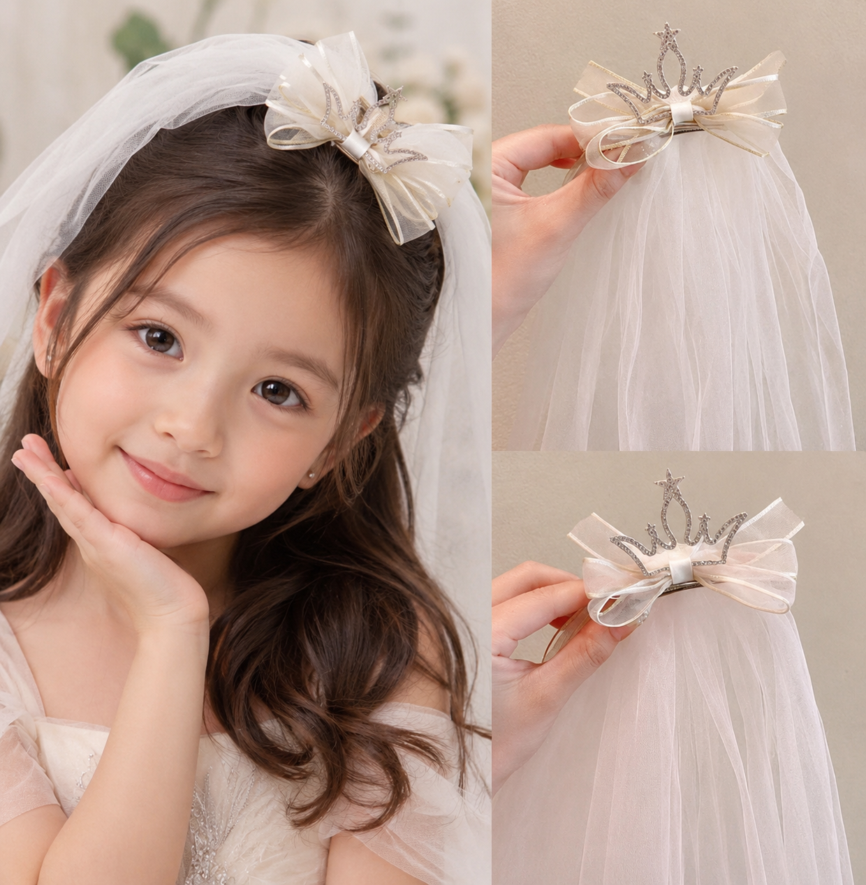 Little Luxe Crown Veil