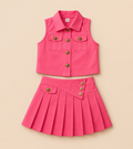 Pink Parisian Pleated Set