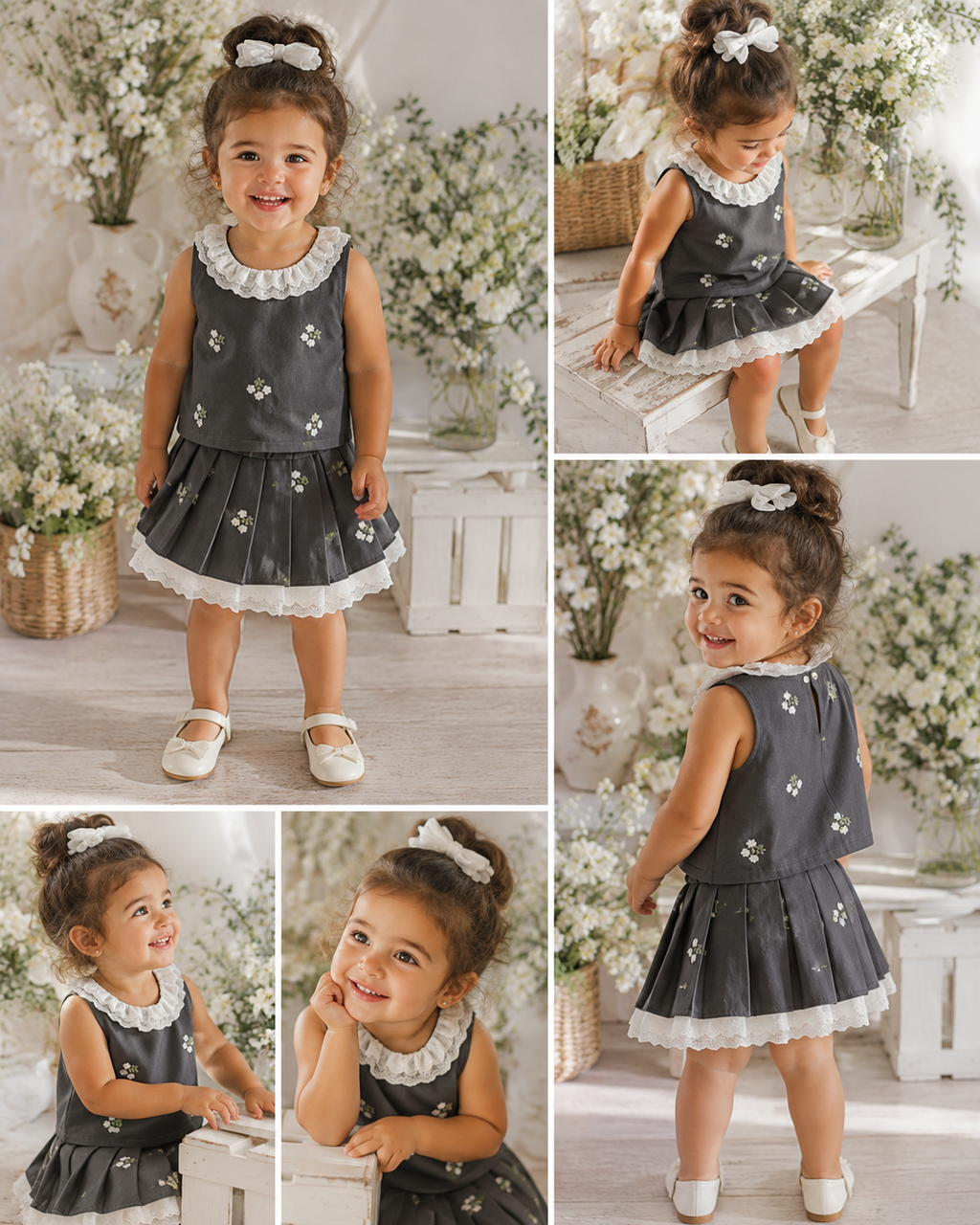Black Daisy Tutu Set